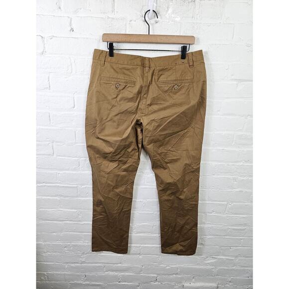 Bonobos Men's Mid-Rise Chino Khakis Pant Regular-Fit Brown Size 34/30 - Picture 2 of 5